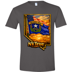 Nevada True Flags Charcoal T-shirt